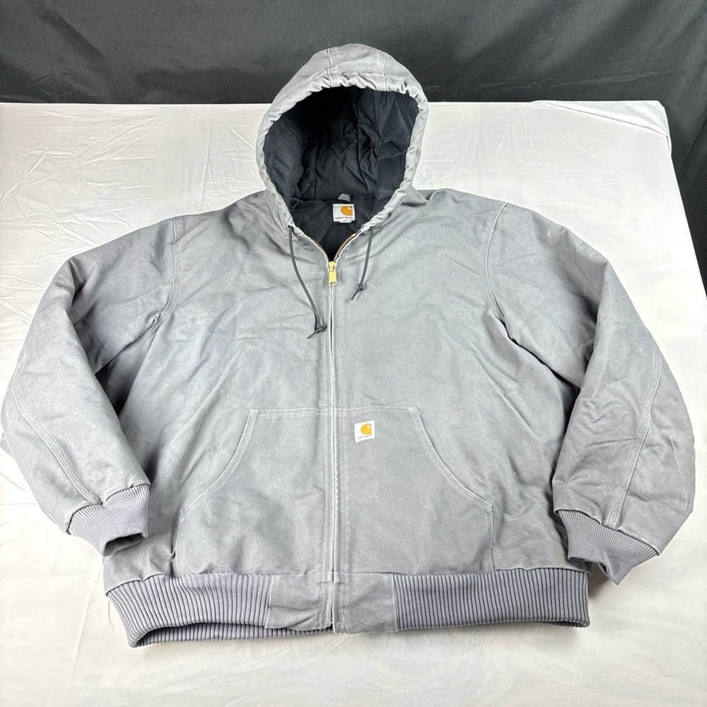 Carhartt J140 GVL Gray Hooded Jacket 2XL